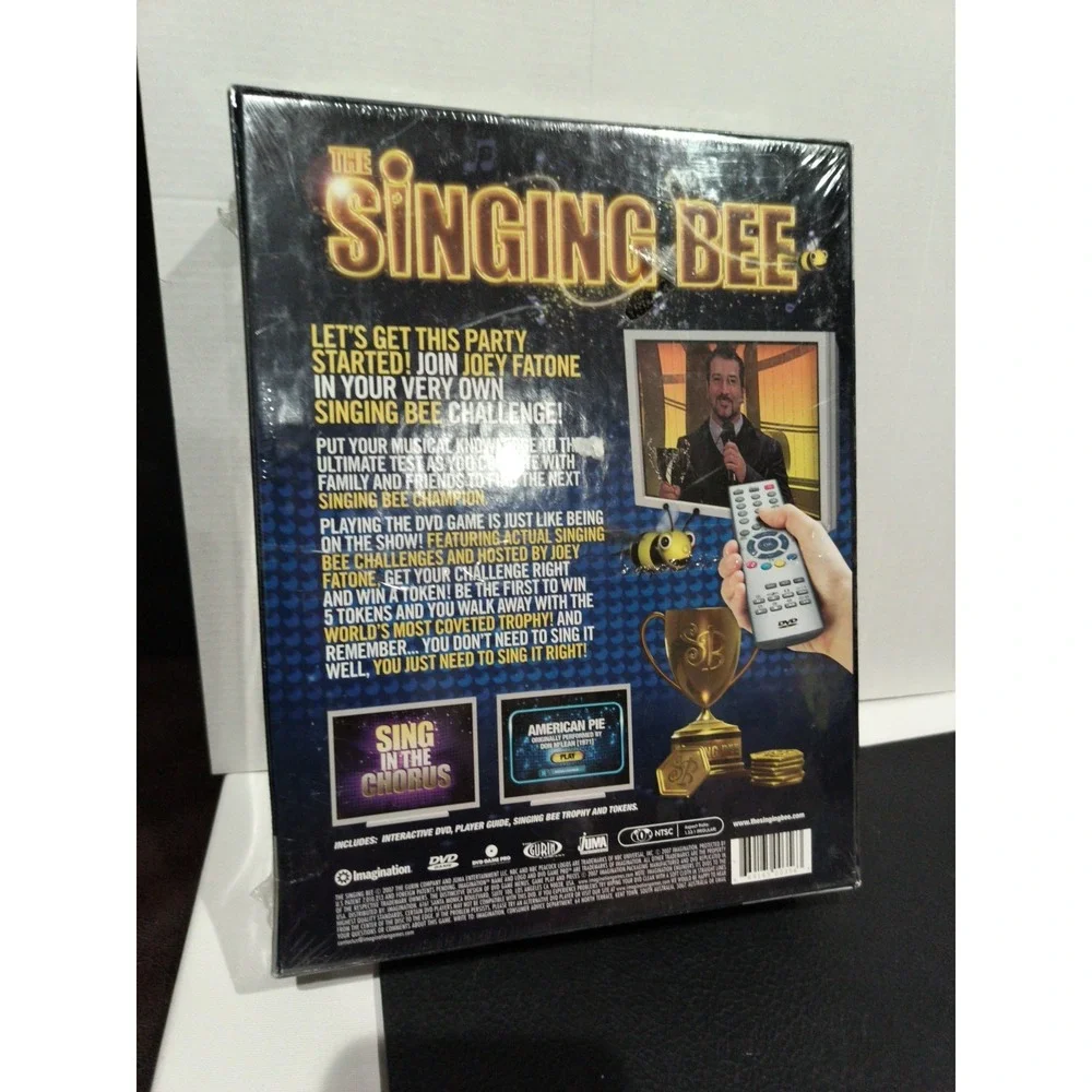 The Singing Bee DVD Video Game New sealed Challenge Family Fun Musical Knowledge
